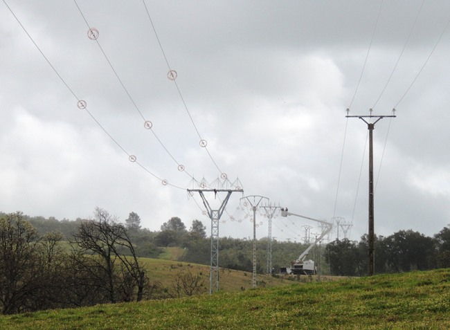 Sustitución línea alta tensión en Sierra de Gata, provincia Cáceres